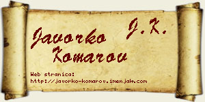 Javorko Komarov vizit kartica